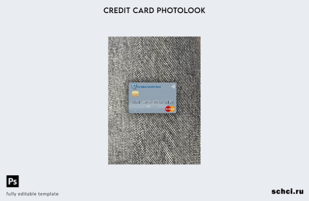 цифровая загрузка Lesotho Standard Lesotho Bank, шаблон Mastercard Photolook спе